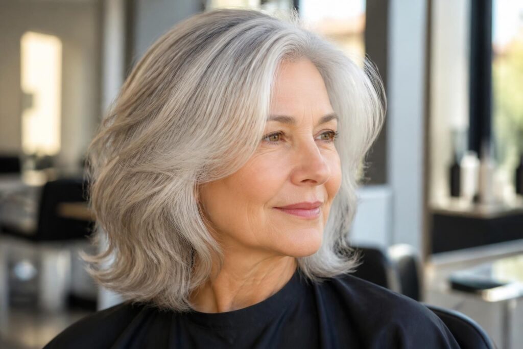 Quel balayage choisir pour sublimer les cheveux blancs naturellement