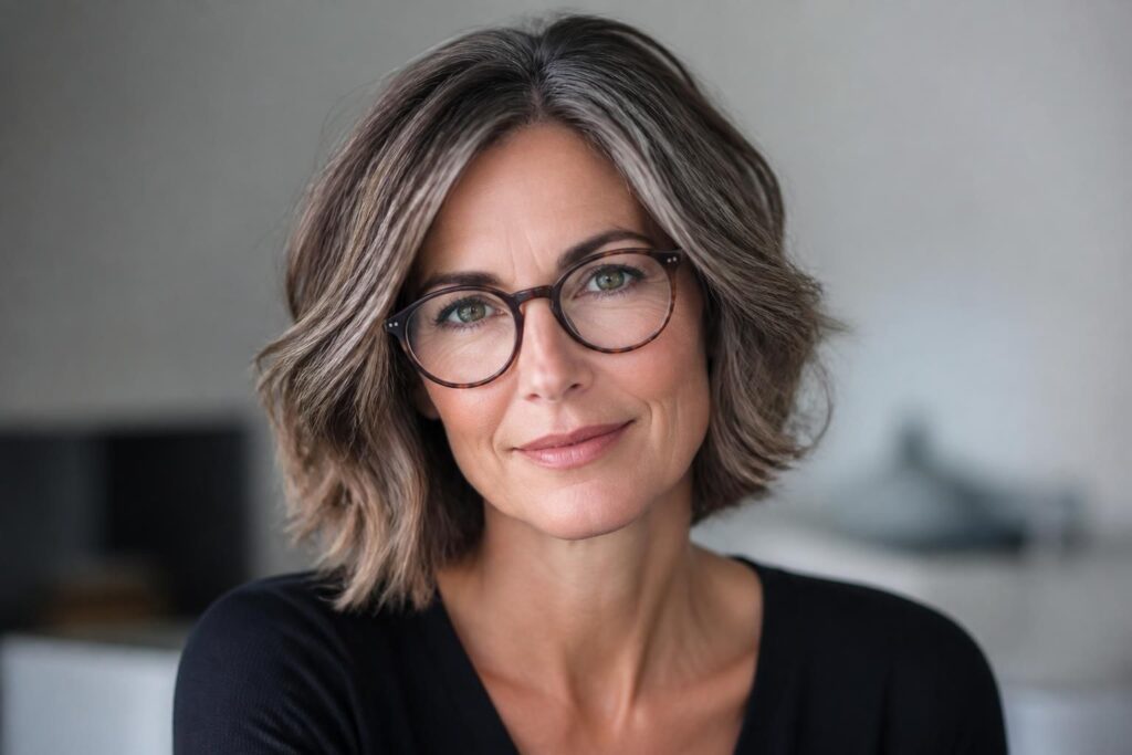 découvrez la coupe de cheveux idéale pour une femme de 50 ans porteuse de lunettes, alliant style, élégance et confort pour sublimer votre regard.
